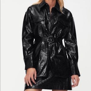 ZARA FAUX LEATHER SHIRT